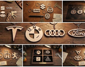 Laser Cut Files Car Keychain Bundle (Digital Download) dxf svg eps ai pdf