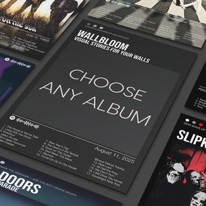 Custom Album Poster: Personalized Music Cover Digital Wall Art Print