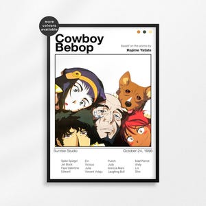 Cowboy Bebop Character Poster: Anime Group Wall Art Print, Digital or Physical