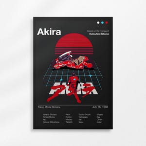 Akira Anime Art Print: Kaneda&#39;s Bike, Neo-Tokyo, Digital or Physical Print