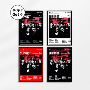Slipknot Poster Druck | Vol. 3: Die unterschwelligen Verse Album Poster | Musik Poster | Album Cover Poster | Dunkles Metall Wanddekor | Musik Geschenk