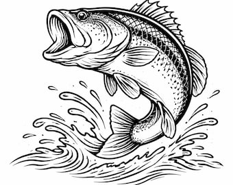 Bass Fish Laser SVG File