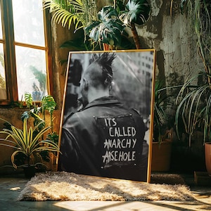 Punk Anarchy Digital Art | Grunge Aesthetic Printable Poster | Vintage Punk Wall Art | Instant Download Decor
