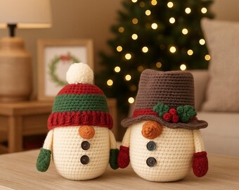 クリスマスかぎ針編みパターン、4in1 クリスマスパターン、かぎ針編み