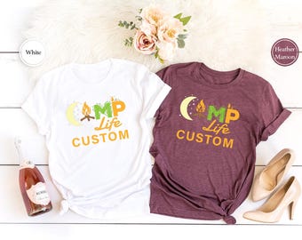Camp Life Custom Shirt, Summer Collection, Travel T-shirt, Vacation Tee, Summer Vacation Shirts, Summer Shirts, Travel Tee
