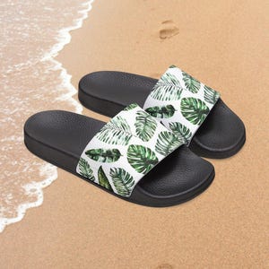 Tropical Women&#39;s Sandals | Removable Strap Slides for Beach & Summer, Casual Footwear, Vacation Slip-Ons, Summer Essentials