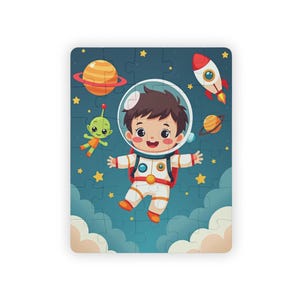 Astronaut Puzzle for Kids Ages 3–5 – 30 Piece Space Scene with Rocket, Planets & Alien – Fun Toddler Jigsaw Gift, Large Puzzle Pieces