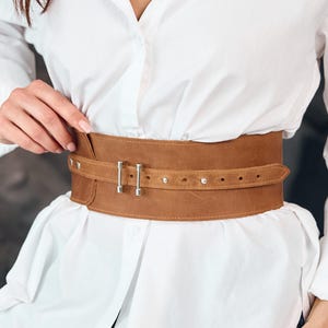 Genuine leather waist belt, Womens wide leather belts, Waist cincher belt, Waist corset belt, Handmade leather belt womens, Plus size belt