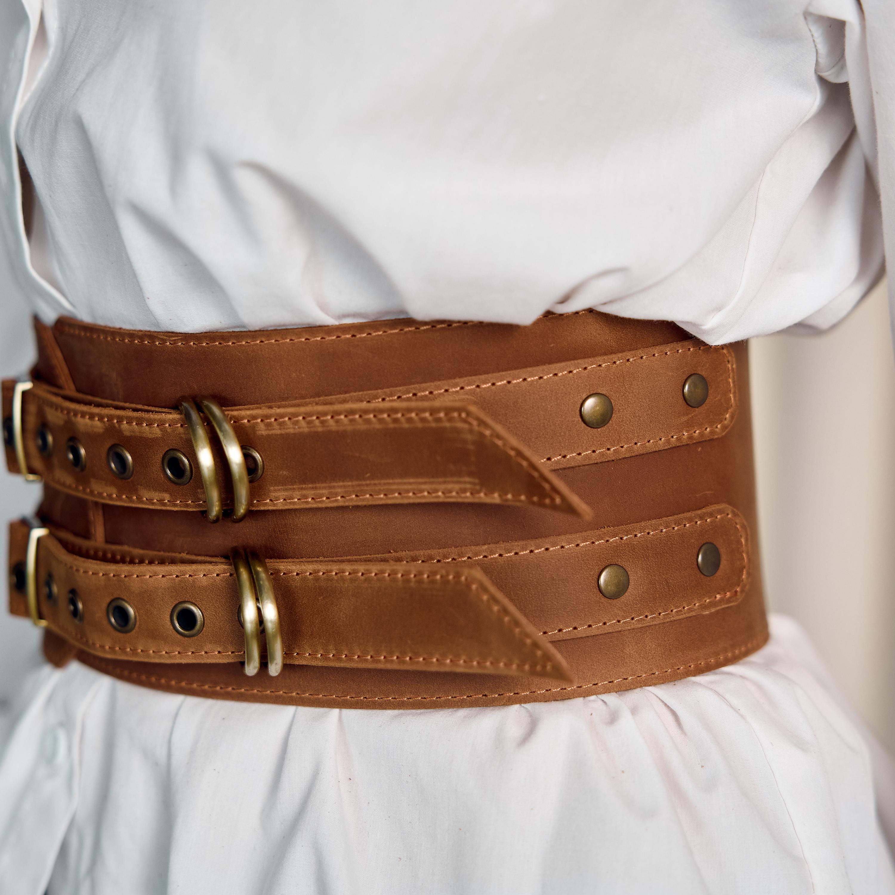 Wide Waist Belt For Women Leather 2 In 1 Belt For Tunics  display picture 1