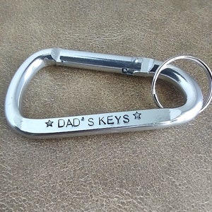 Personalized Carabiner Keychain, Best Dad Ever, Dad's Keys, Father's Day, Grandfather gift, Dad Birthday Gift