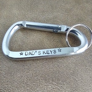 Personalized Carabiner Keychain, Best Dad Ever, Dad&#39;s Keys, Father&#39;s Day, Grandfather gift, Dad Birthday Gift