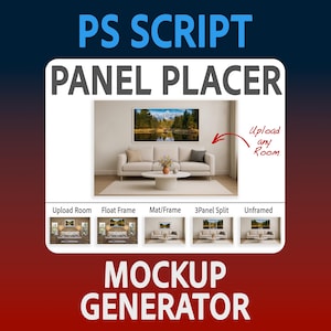 Wall Panel Placer - Mockup Generator - Photoshop Script - Scale Any Image to Any Room