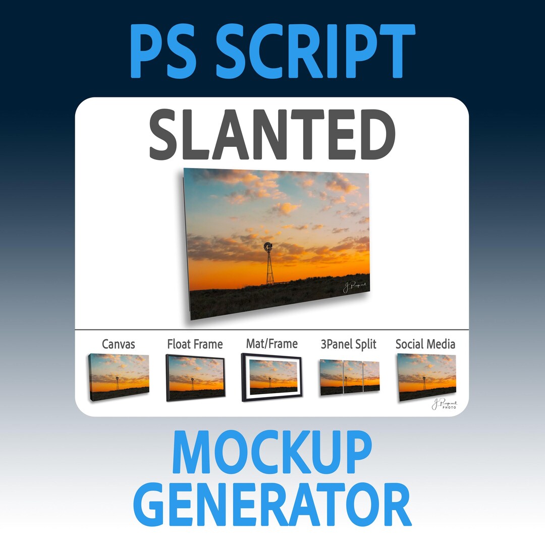 Photoshop MAIN Image Mockup Script - Uberslantlogo - Input JPG, Output ...