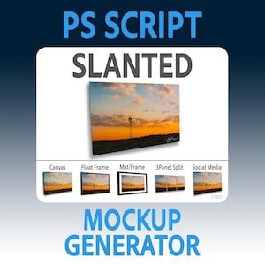 Photoshop MAIN Image Mockup Script - UberSlantLogo - Input JPG, Output Slanted View - Etsy or Amazon