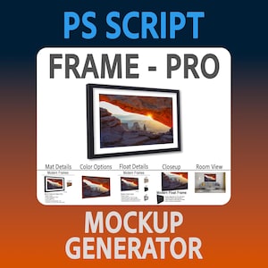 PS Frame Mockup Script - PRO Version - Inserts Images into Frames (over 100 variations)
