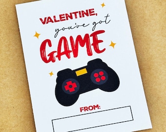 Valentines Card - You've Got Game - Video Game Gift - Boy Valentines - Valentines Gaming Gift - Gaming Gift for students - Digital Valentine