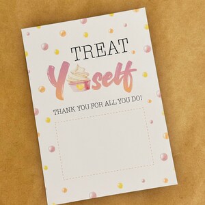 Frozen Yogurt Geschenk Card Printable 5x7 - Leckerli Yogurt Geschenkkartenhalter – Frozen Yogurt Danke Geschenkkarte