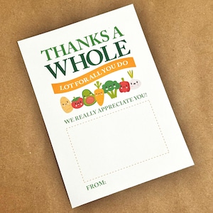 Titulaire de la carte-cadeau Merci beaucoup | Carte-cadeau Whole Foods Store pour les enseignants, les collègues et les amis | Idée cadeau santé