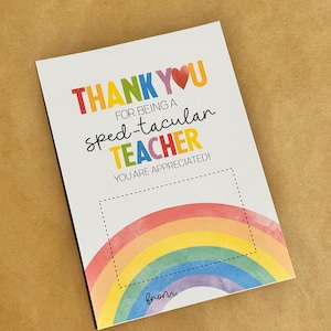 Druckvorlage Sonderpädagogik Lehrer Wertschätzung Geschenk Karte 13x18 | Ende des Jahres Dankeschön Geschenk für Speed Lehrer | Geschenkkarte für Sonderpädagogik