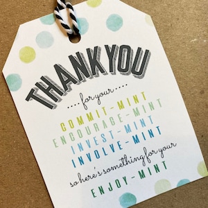 Teacher Appreciation Printable Mint Tag | Mint Gift Tags | Gum Gift Tag | Candy Thank You Gift | 3x4 Teacher Appreciation Tag