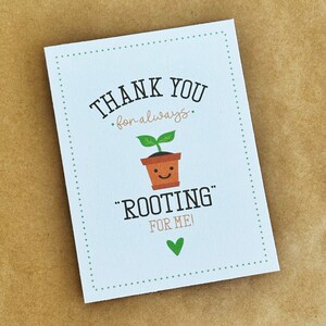 Regalo de flores o plantas imprimible para maestros / Gracias por apoyarme siempre / Regalo de agradecimiento para maestros / Etiqueta de regalo con plantas