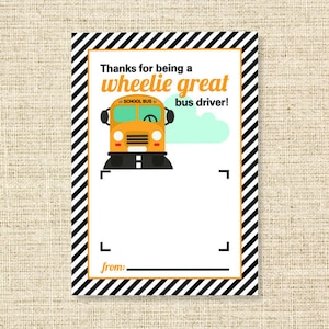 Cadeau chauffeur de bus - Merci d'avoir été un chauffeur de bus exceptionnel de 5 x 7 pouces - Cadeau de remerciement pour chauffeur de bus - porte-carte cadeau chauffeur de bus
