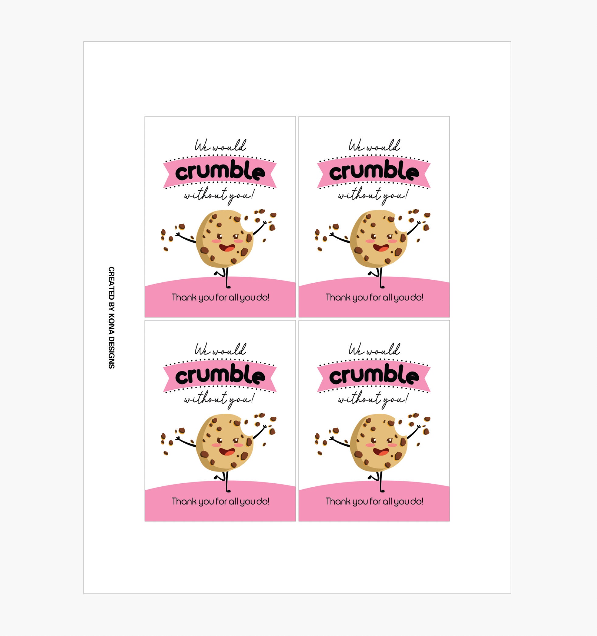 we-would-crumble-without-you-gift-tags-printable-tags-3x4-cookie-tags-crumble-cookie-appreciation-tag-for-teachers-staff-friends-etsy for We Would Crumble Without You Free Printable We Would Crumble Without You Gift Tags - Printable Tags - 3x4