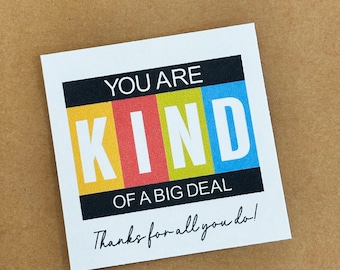 You are Kind of a Big Deal | Teacher or Co-Worker Gift Tag | Healthy Gift Tag | Printable granola bar tag