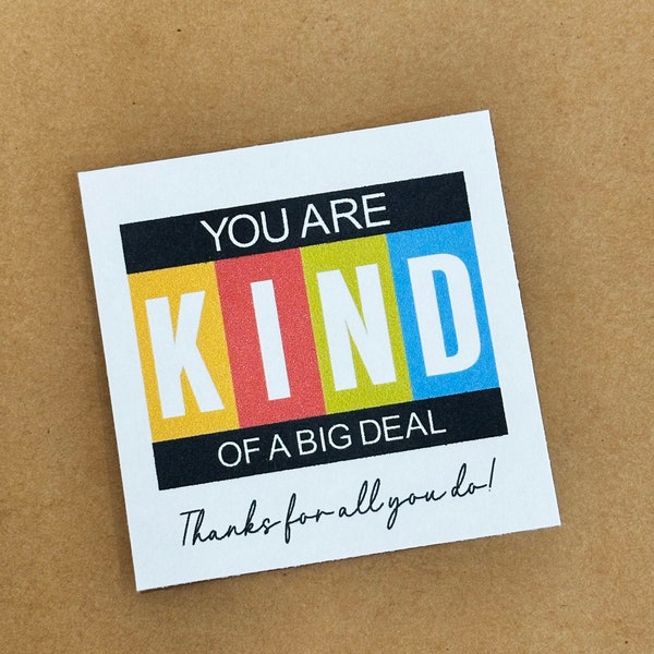 You are Kind of a Big Deal | Teacher or Co-Worker Gift Tag | Healthy Gift Tag | Printable granola bar tag