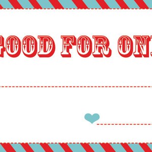 Printable Coupons - Christmas Coupons - Last Minute Gifts - Stocking Stuffers - Blank Coupons ...