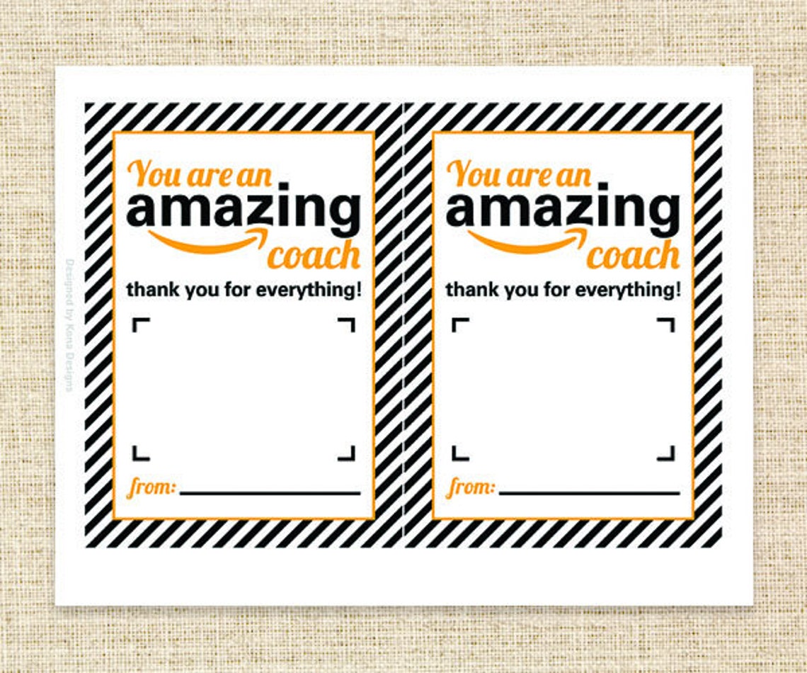 Amazon Gift Card Holder for Coach 5x7 Printable Gift Card - Etsy