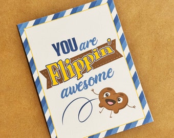 Pretzel Gift Tag - You are Flippin Awesome - Volunteer Gift Tags - Pretzel Appreciation Tag