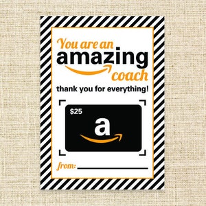 Cadeaukaarthouder voor coach - 5 x 7 afdrukbare cadeaukaart voor coach - You are a Amazing Coach, bedankt voor alles!