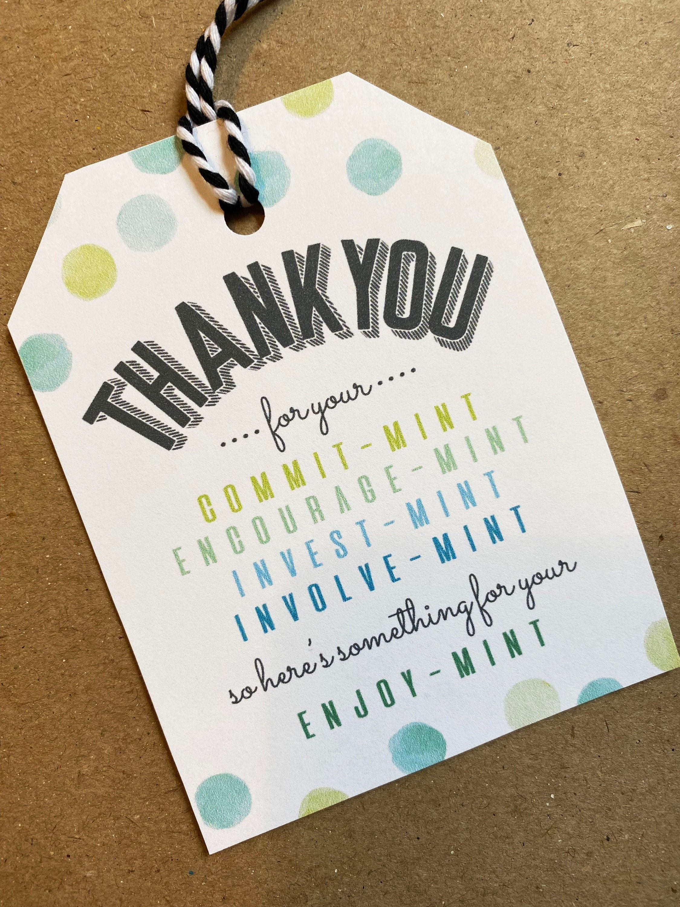 Teacher Appreciation Printable Mint Tag | Mint Gift Tags | Gum Gift Tag | Candy Thank You Gift | 3x4 Teacher Appreciation Tag