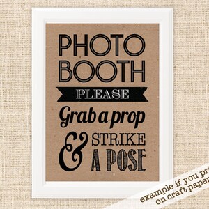 SALE!!! Photo Booth Prop Sign - Printable DIY 8x10 Sign - Rustic ...