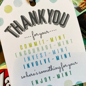 Teacher Appreciation Printable Mint Tag | Mint Gift Tags | Gum Gift Tag ...