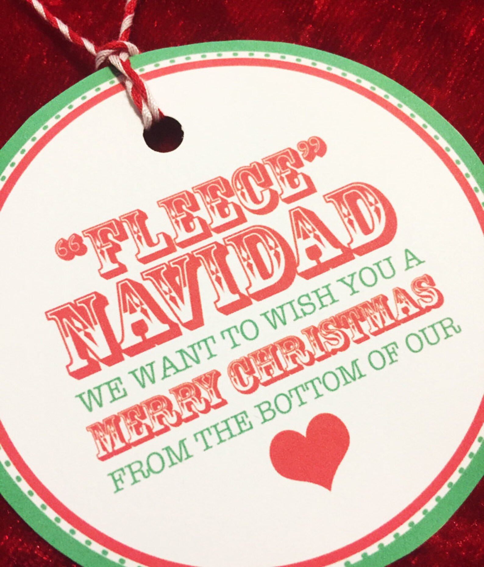 Fleece Navidad Gift Tag Neighbor Gifts Daycare Gifts - Etsy