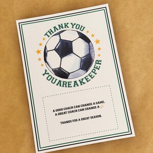 Soccer Coach Gift Card 5x7 Printable Gift Card for Coach Thank You You ...