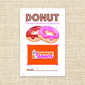 Cadeau beignet - Beignet 5 x 7 cm - Cadeau de remerciement pour un enseignant - Carte-cadeau d'anniversaire - Carte-cadeau de remerciement