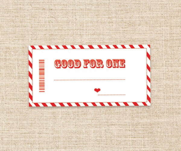 Printable Coupons in Red/white Stripes Gift Coupons Valentine's Present Birthday or Anniversary Gifts Candy Cane Love Coupon - Etsy