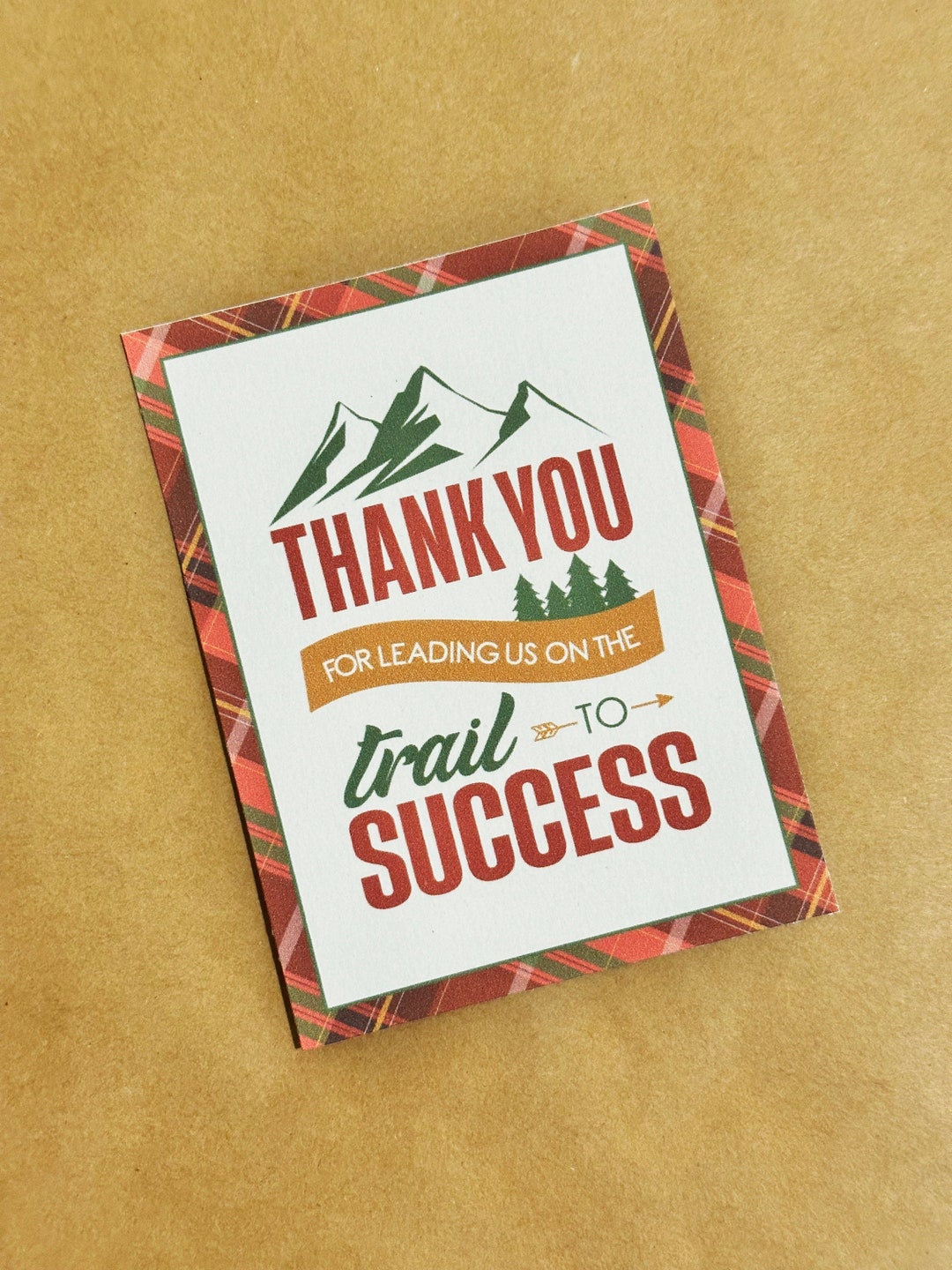 Trail Mix Gift Tag 3x4 Trail Mix Printable Tag Thank You for Leading Us