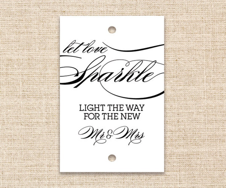 Printable Sparkler Tags Let Love Sparkle 2x3 Printable - Etsy