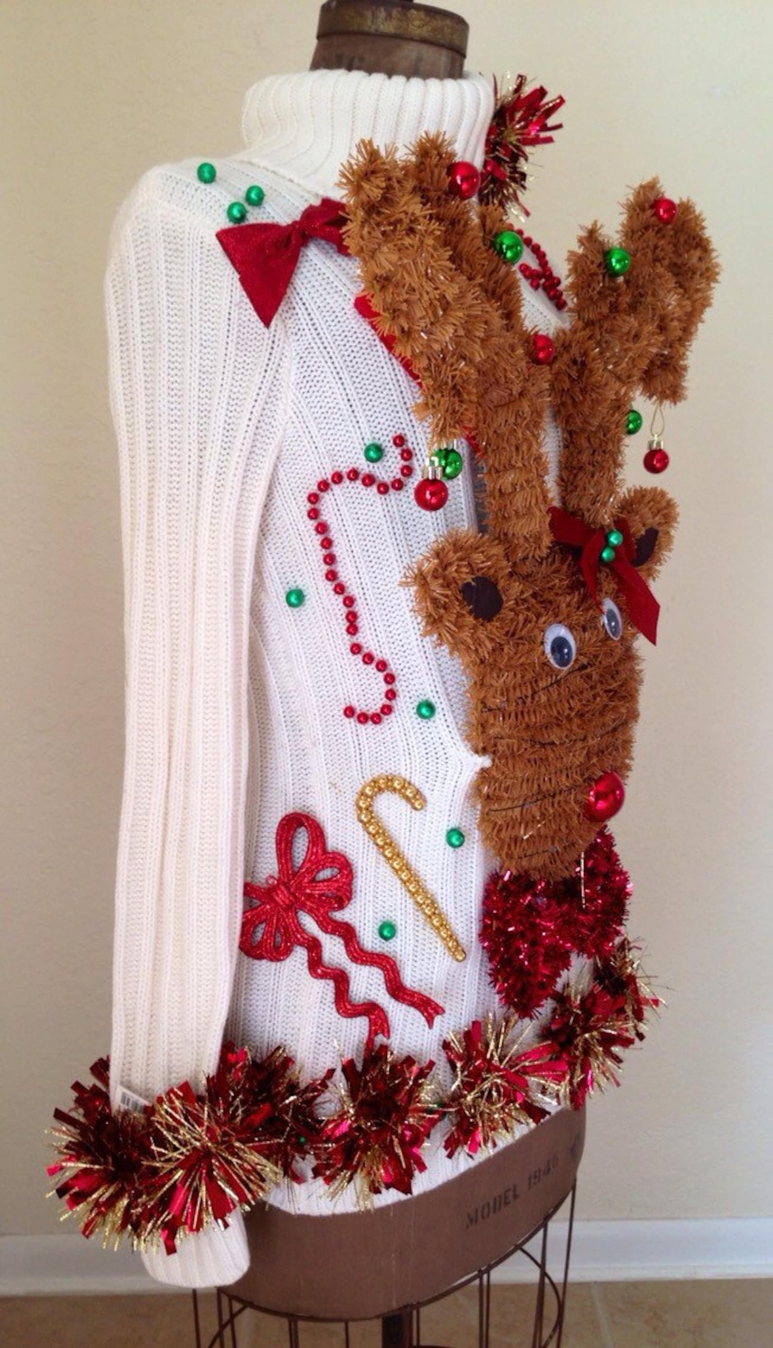 LIGHT UP Ugly Christmas Sweater Dress Size Small Etsy