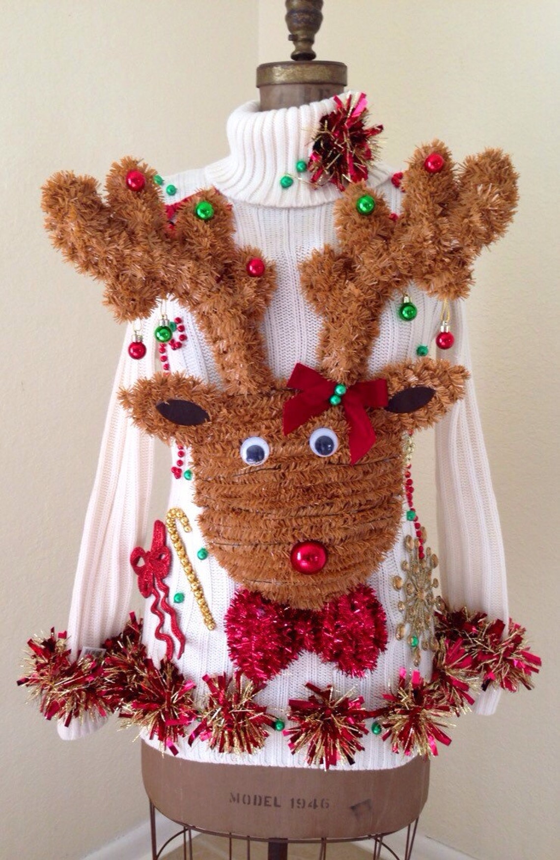 LIGHT UP Ugly Christmas Sweater Dress Size Small Etsy