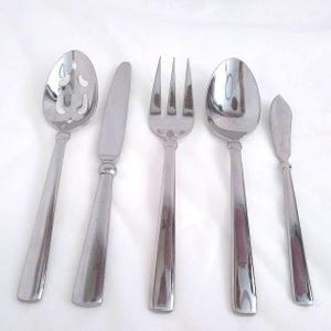 Reed and Barton Sanderling 5pc Hostess Serving Set Glossy Stainless Flatware