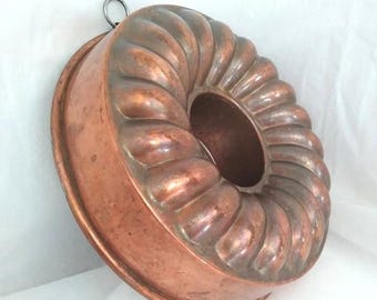 Christian Wagner Rein Kupfer Copper Bundt Cake Mold Made in Germany Vintage 10in