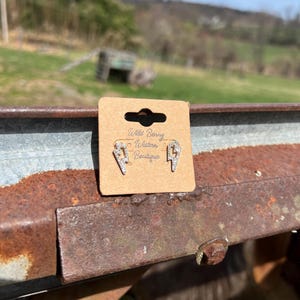 Lightning Bolt Stud Earrings/ Western Jewelry