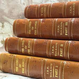Lord of the Rings and The Hobbit JRR Tolkien Series Leather Bound Edition