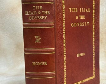 The Iliad & THE Odyssey By Homer Leather-Bound Edition