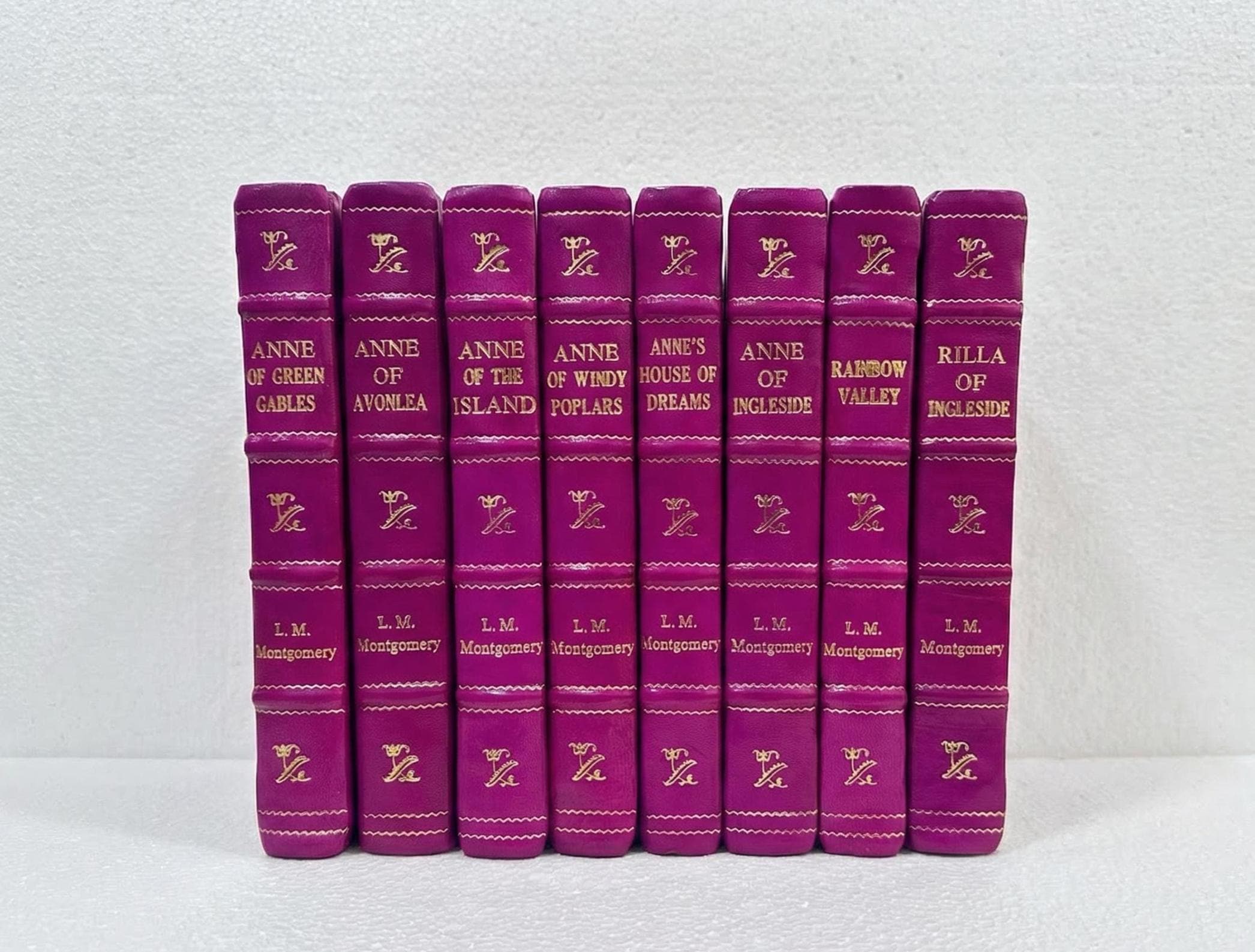 Anne of Green Gables 8 Book Leather Bound Set L. M. Montgomery Complete Collection
